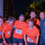 Équipe de coureurs posant ensemble après l’Ekiden de Montauban 2025