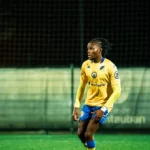 Joueurs du MFCTG lors d’un exercice collectif à l’entraînement