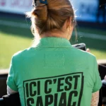 Supporter de rugby de l’US Montauban dans les tribunes du stade de Sapiac